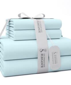 Juego de Sábanas Supreme Elegance de 600 -Azul Cielo