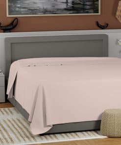 Sábana Plana Tamaño King, Sábanas 100% -Rosa Suave