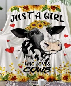 Manta de Vaca Girasol - Suave y Acogedora Manta de Franela