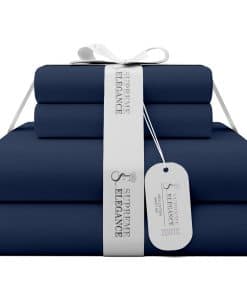 Juego de Sábanas King SUPREME ELEGANCE - 100% Algodón, Azul