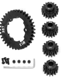 Set de Engranajes de Corona 35T y Piñones de 15T 16T 17T