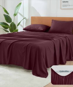 Juego de sábanas King Size GOKOTTA de 4 piezas, sábanas
