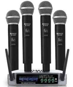 Sistema de Micrófono Inalámbrico, BOMGE Pro 4 Canales Set