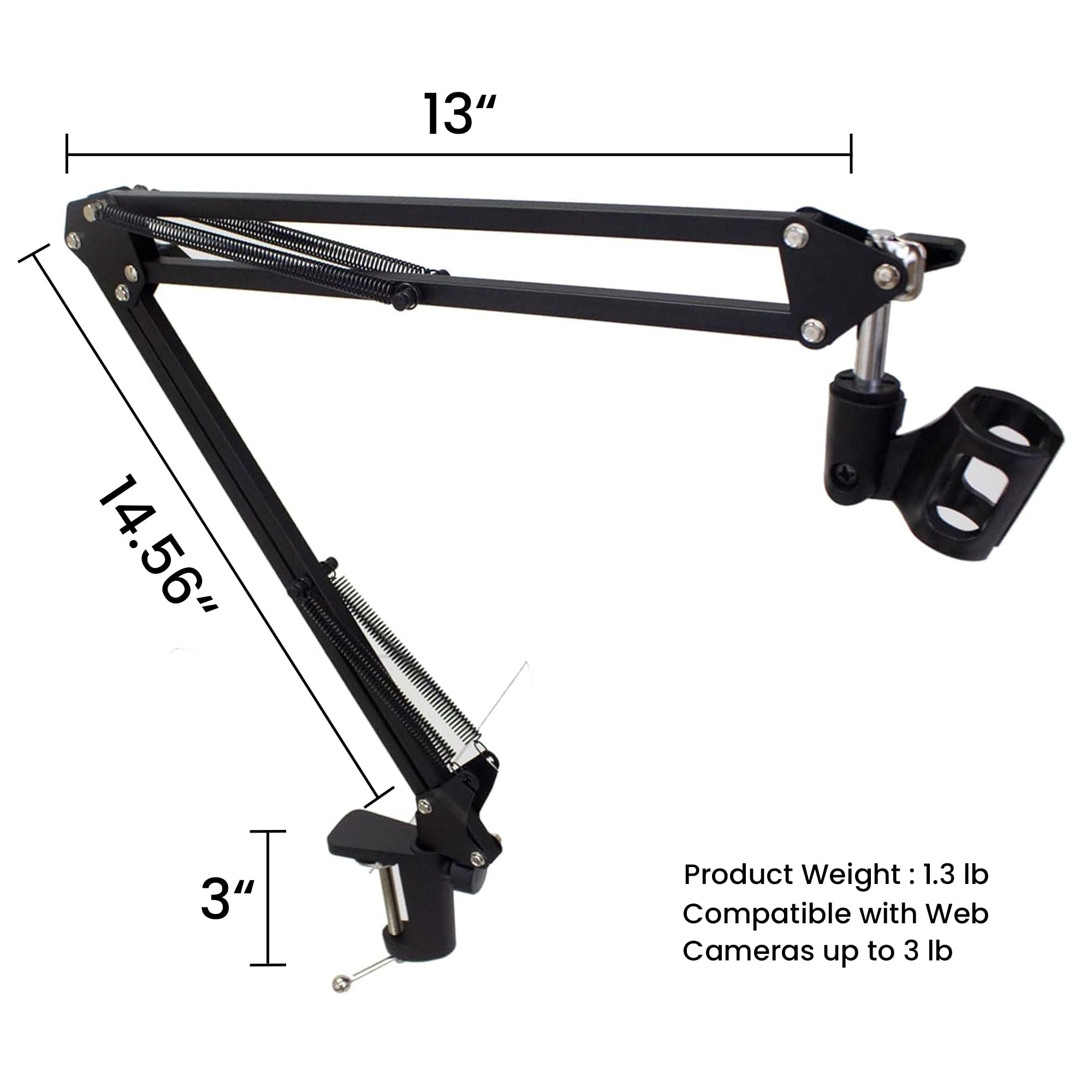 Brazo de micrófono premium Technical Pro con montaje en - Imagen 5