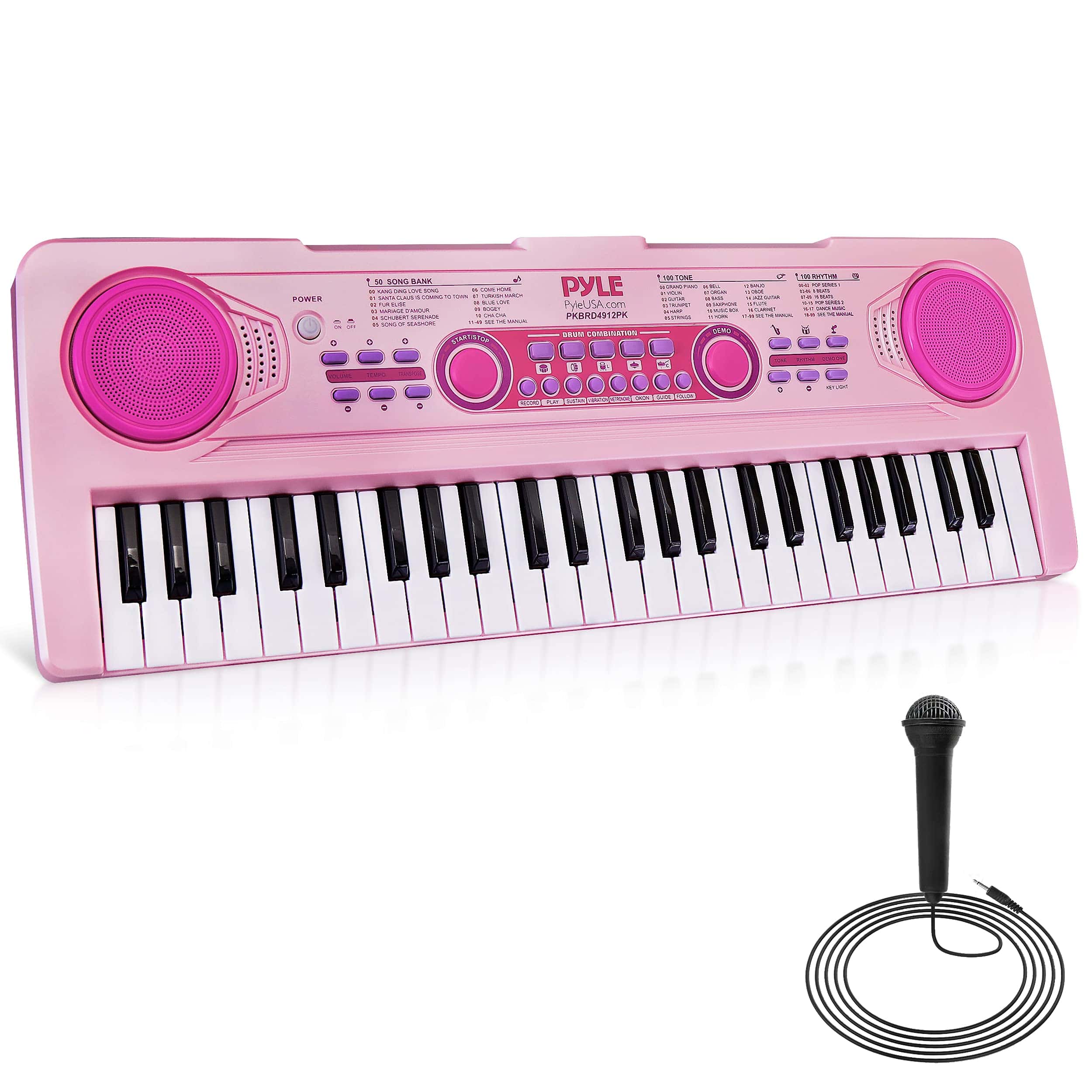 Teclado Piano Eléctrico de Pyle 49 Teclas - Piano Musical