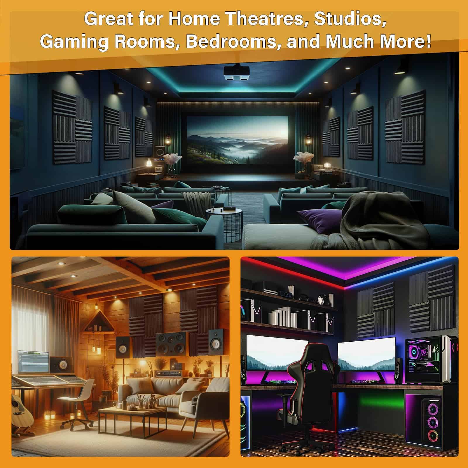 Paneles de Espuma Acústica: Paneles Autoadhesivos de - Imagen 3