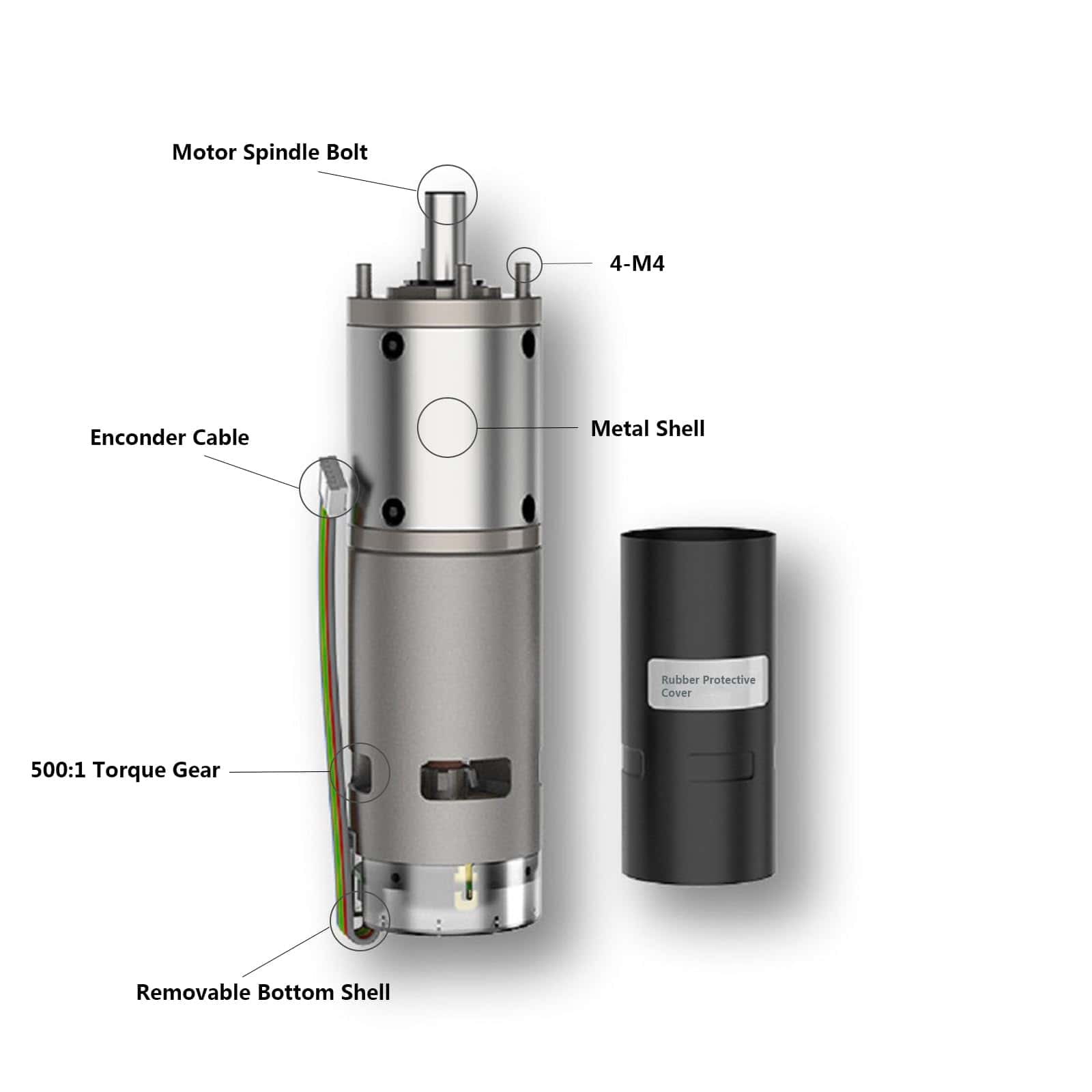 Motor de deslice en pared Tocsho 287298 RV 500:1 Alta - Imagen 6