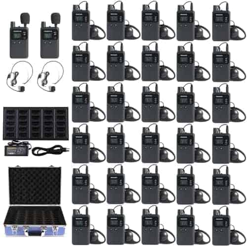 Sistema de Guía Turístico Inalámbrico AGJ 2 Transmisores 30