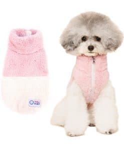 Chaleco de diseñador para perro FLOT de felpa con cierre de