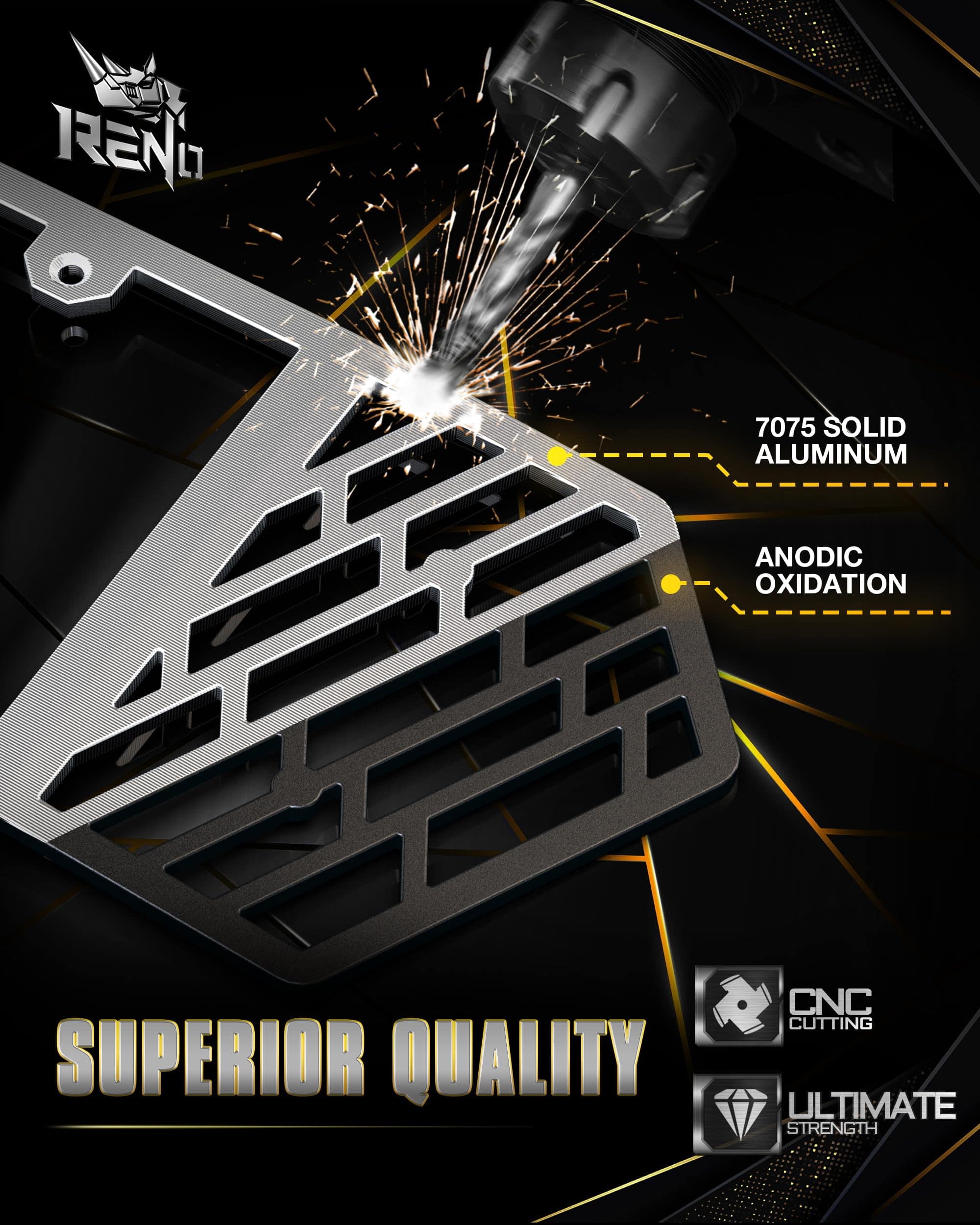 Marco de Placa de Matrícula Trasera RENO C8, de Aluminio - Imagen 3