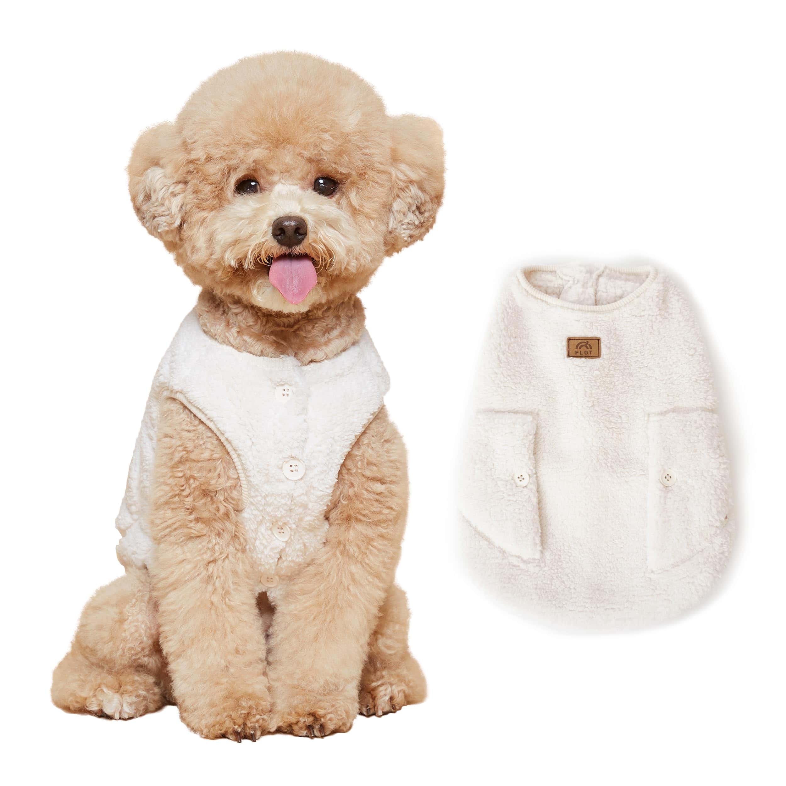 Chaleco de peluche abrigado para perros FLOT, diseñado en