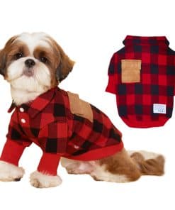 Camisa suéter a cuadros para perros FLOT, materiales