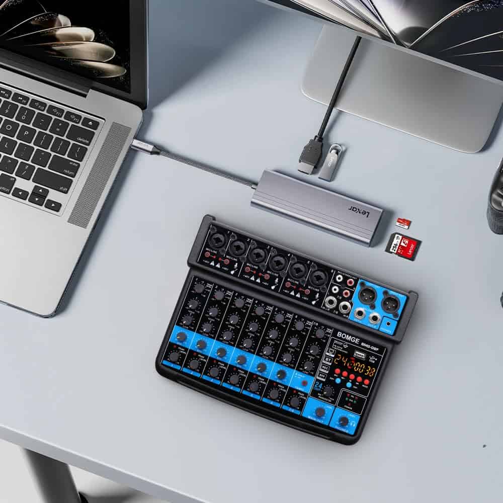 Mezclador de audio mini de 8 canales BOMGE con reproductor - Imagen 10