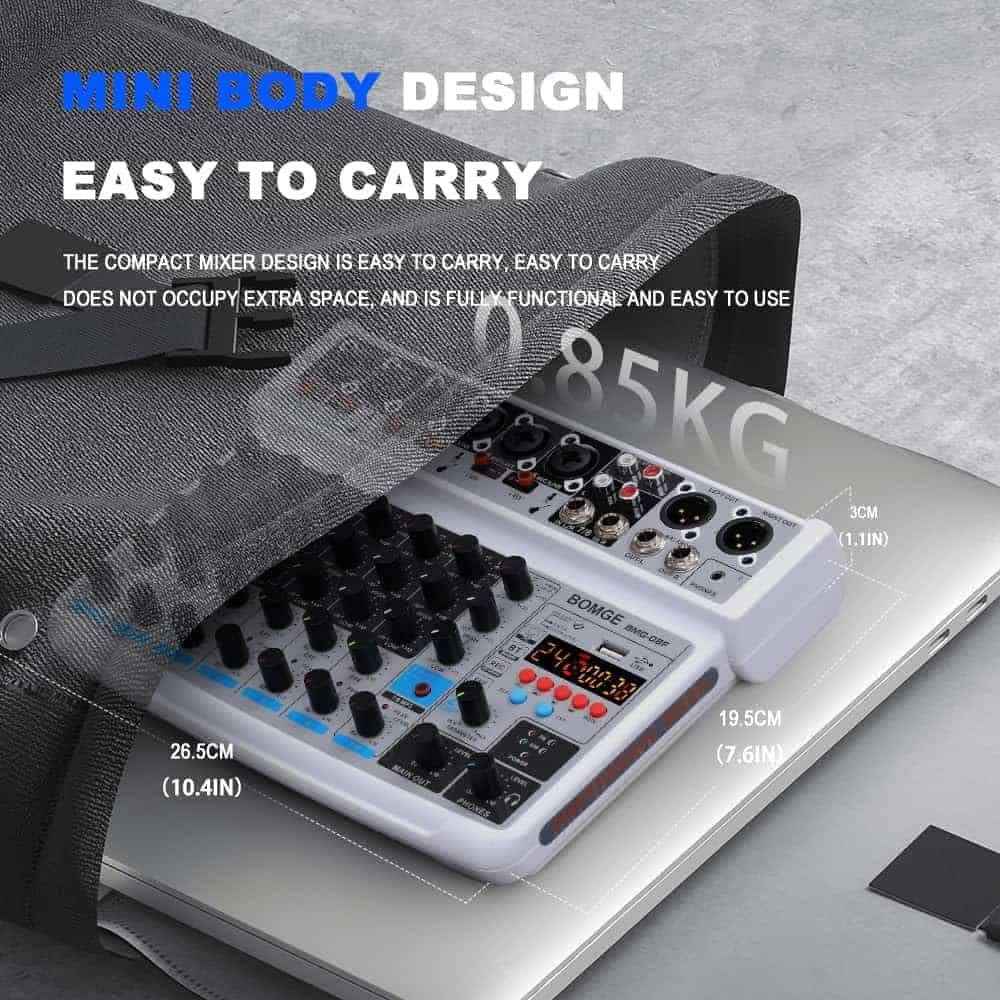 Mezclador de audio de 8 canales BOMGE Line Mixer DC 5V con - Imagen 10