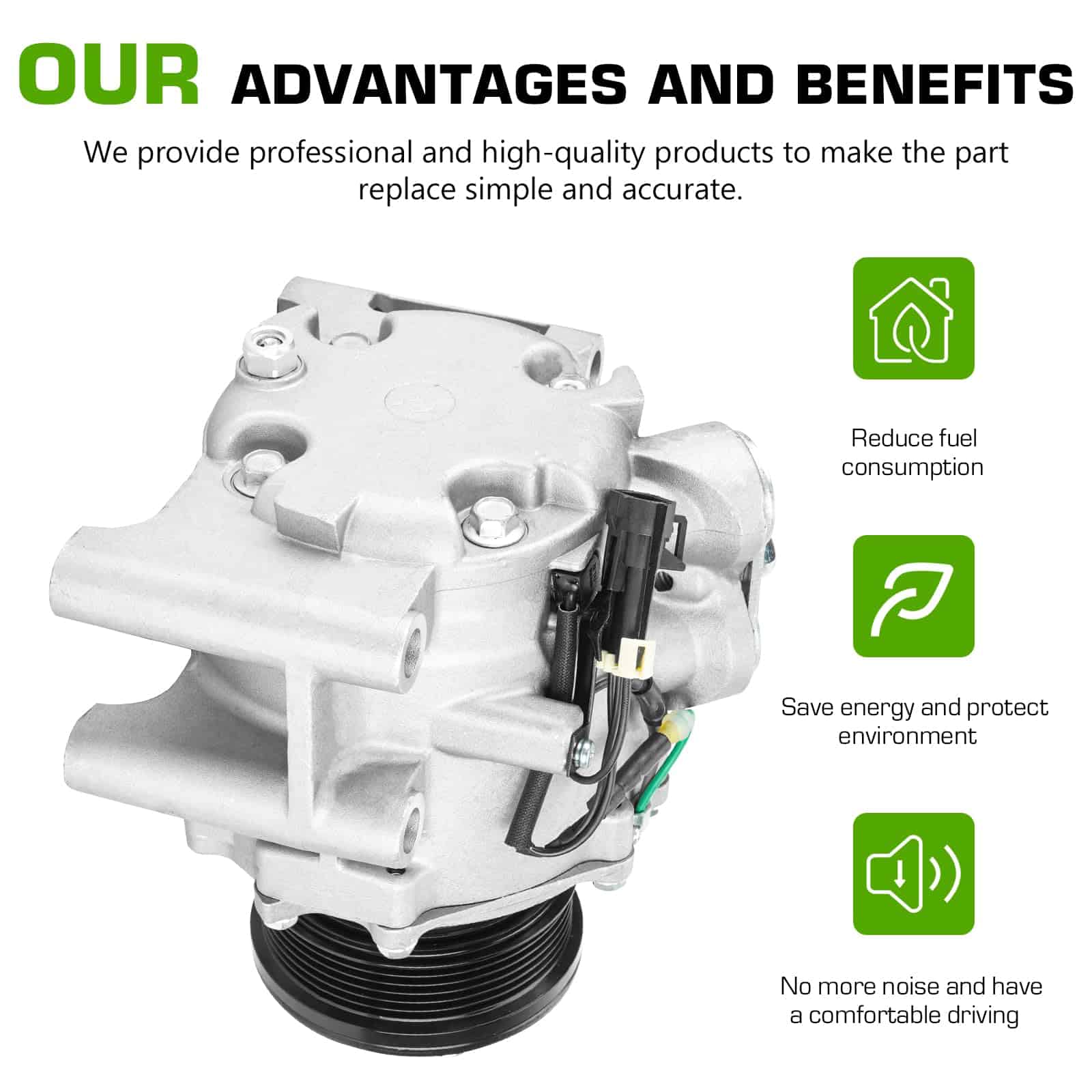 Compresor de Aire Acondicionado con Embrague para Buick - Imagen 5