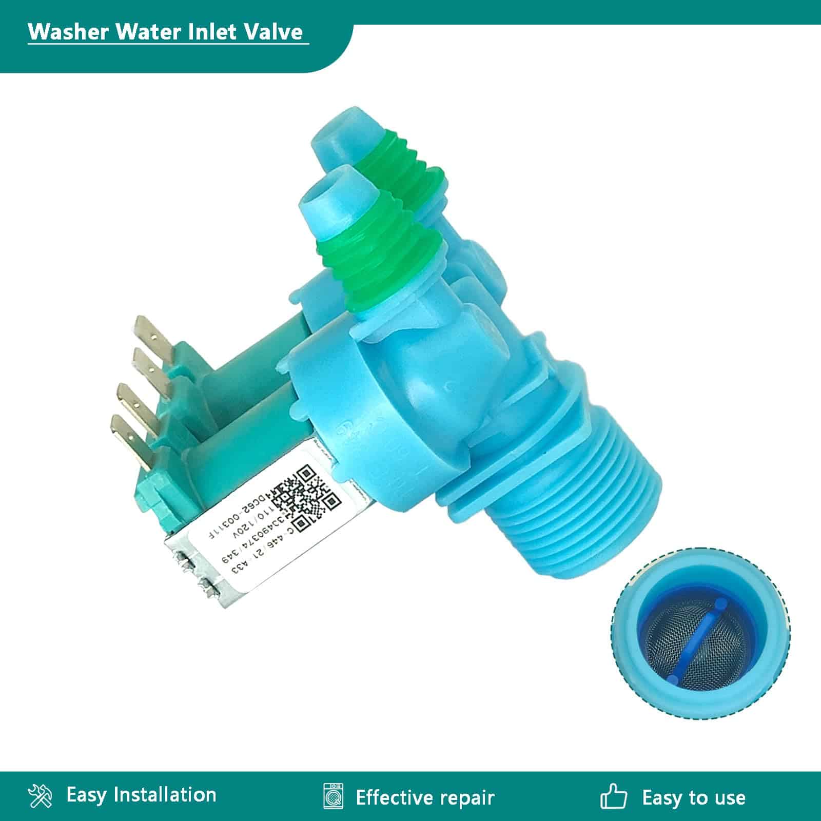 Válvula de entrada de agua para lavadora OEM DC62-00311F - Imagen 5