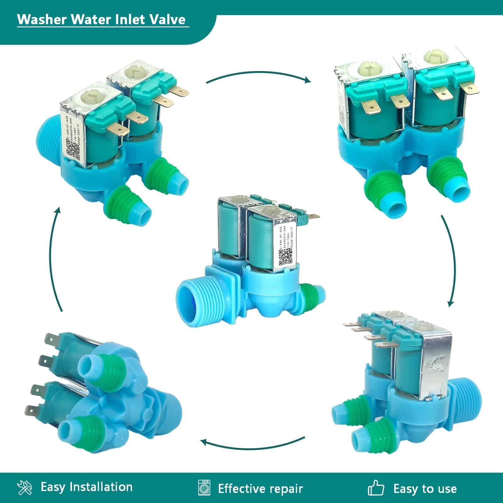 Válvula de entrada de agua para lavadora OEM DC62-00311F - Imagen 7