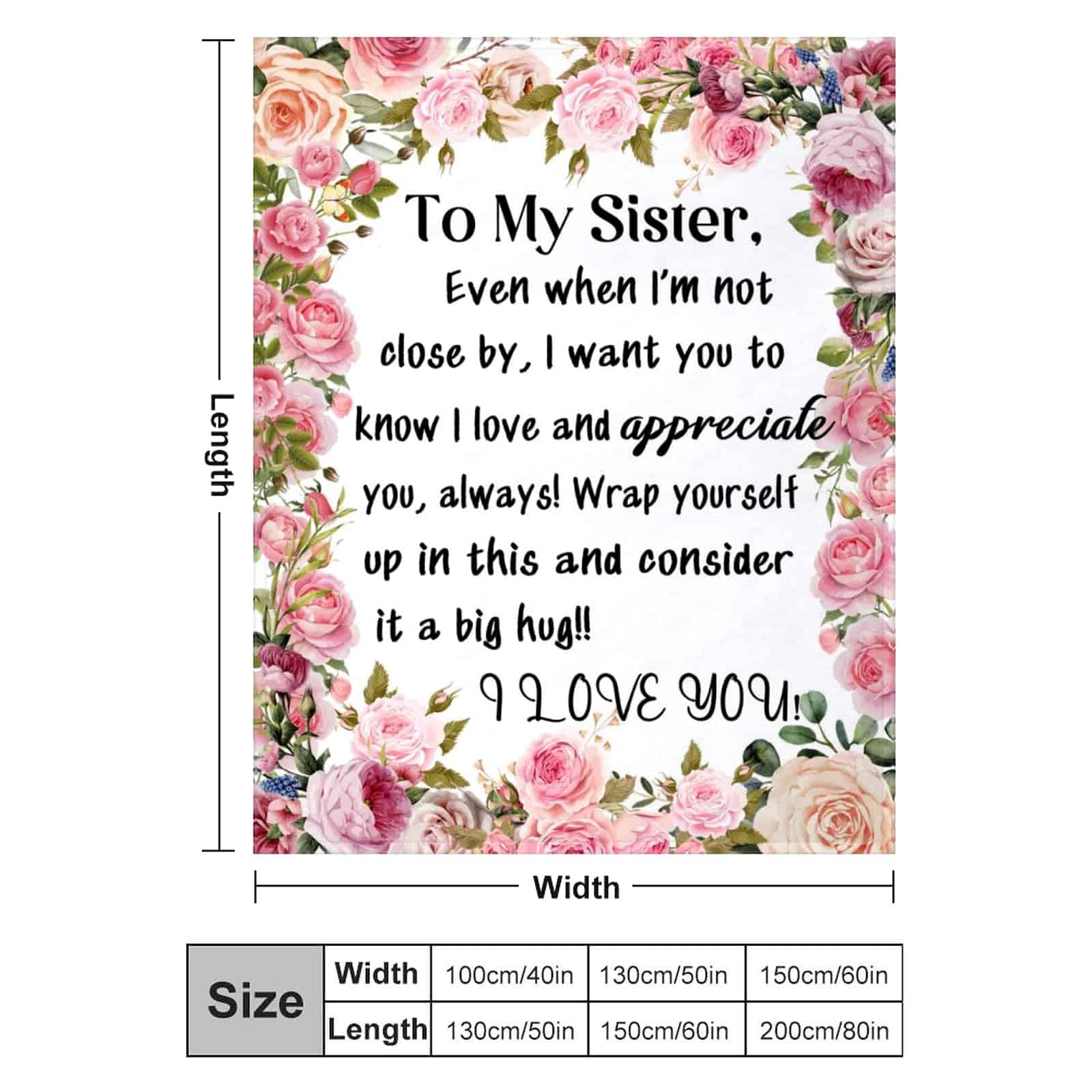 Regalos de Cumpleaños para Hermanas de una Hermana, Mantas - Imagen 4