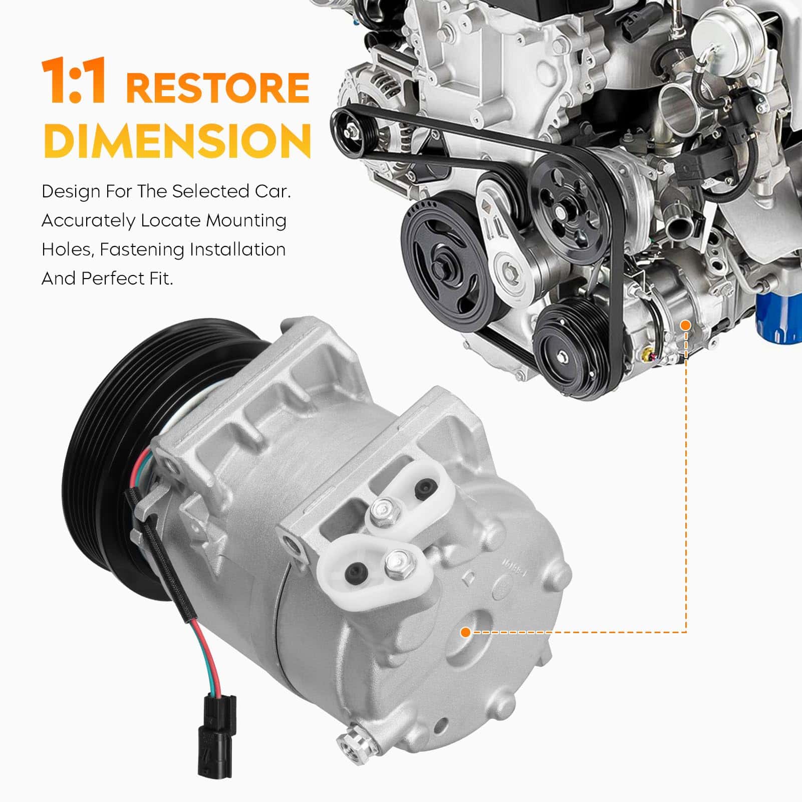 Compresor de Aire Acondicionado y Embrague -251 98490 - Imagen 4
