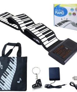 Piano flexible de 88 teclas con pedales, teclado