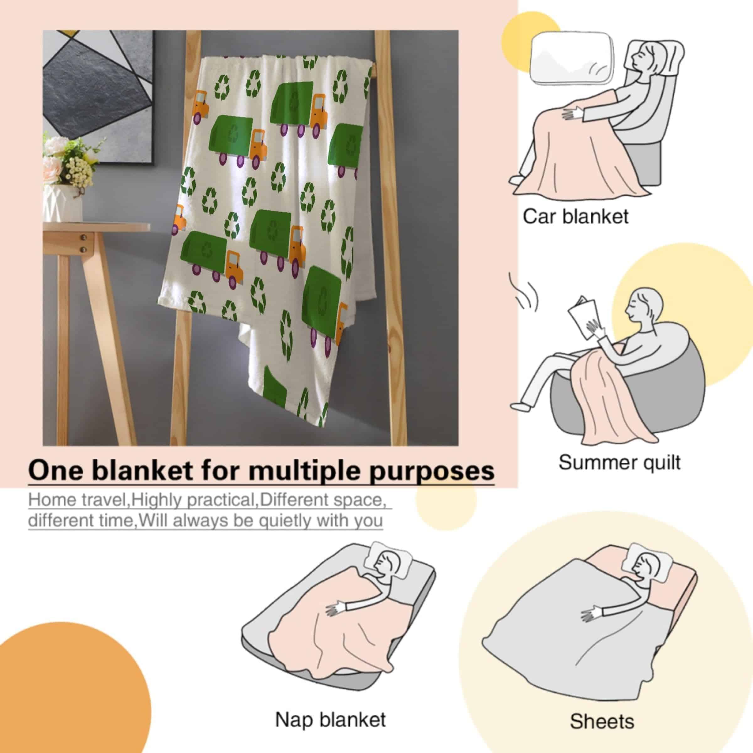 Manta de Camión de Basura, Regalo para Niñas Amantes de los - Imagen 7