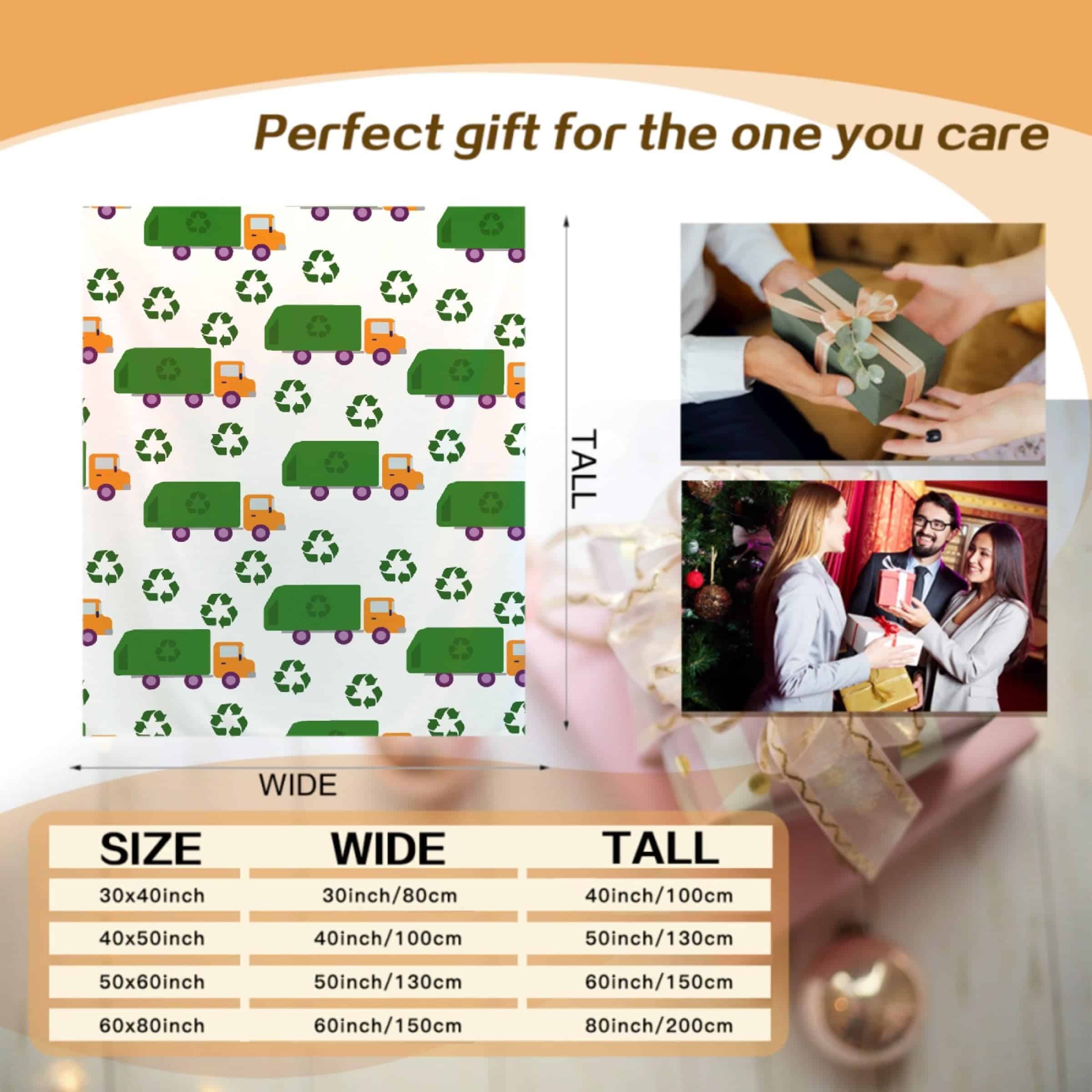 Manta de Camión de Basura, Regalo para Niñas Amantes de los - Imagen 3