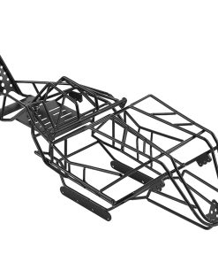 Chasis de vehículo RC de acero con jaula de rollo - Negro
