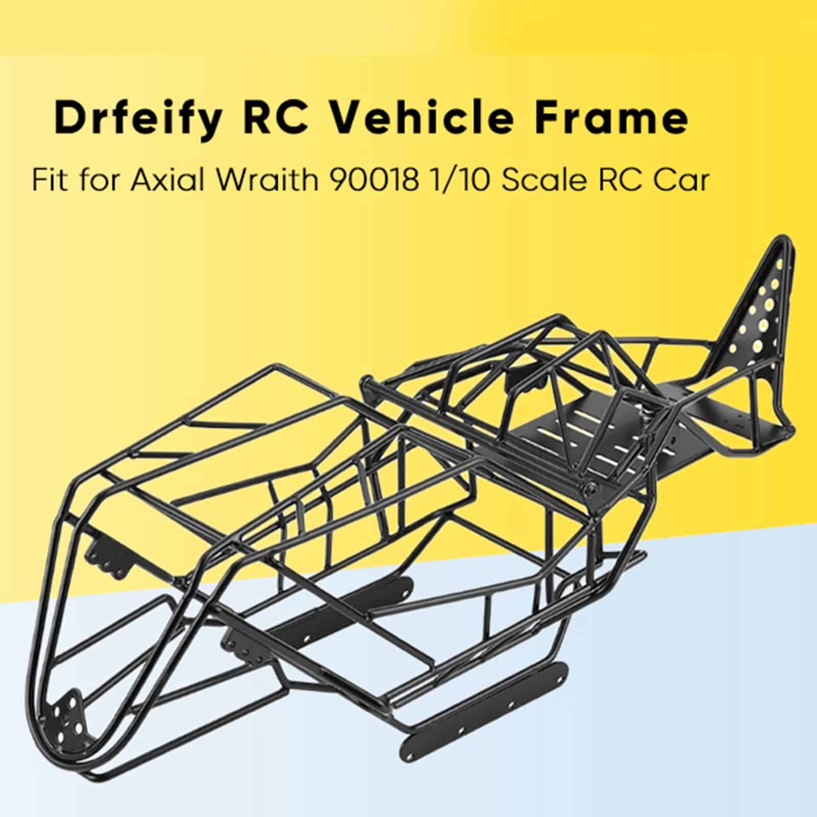 Chasis de vehículo RC de acero con jaula de rollo - Negro - Imagen 4