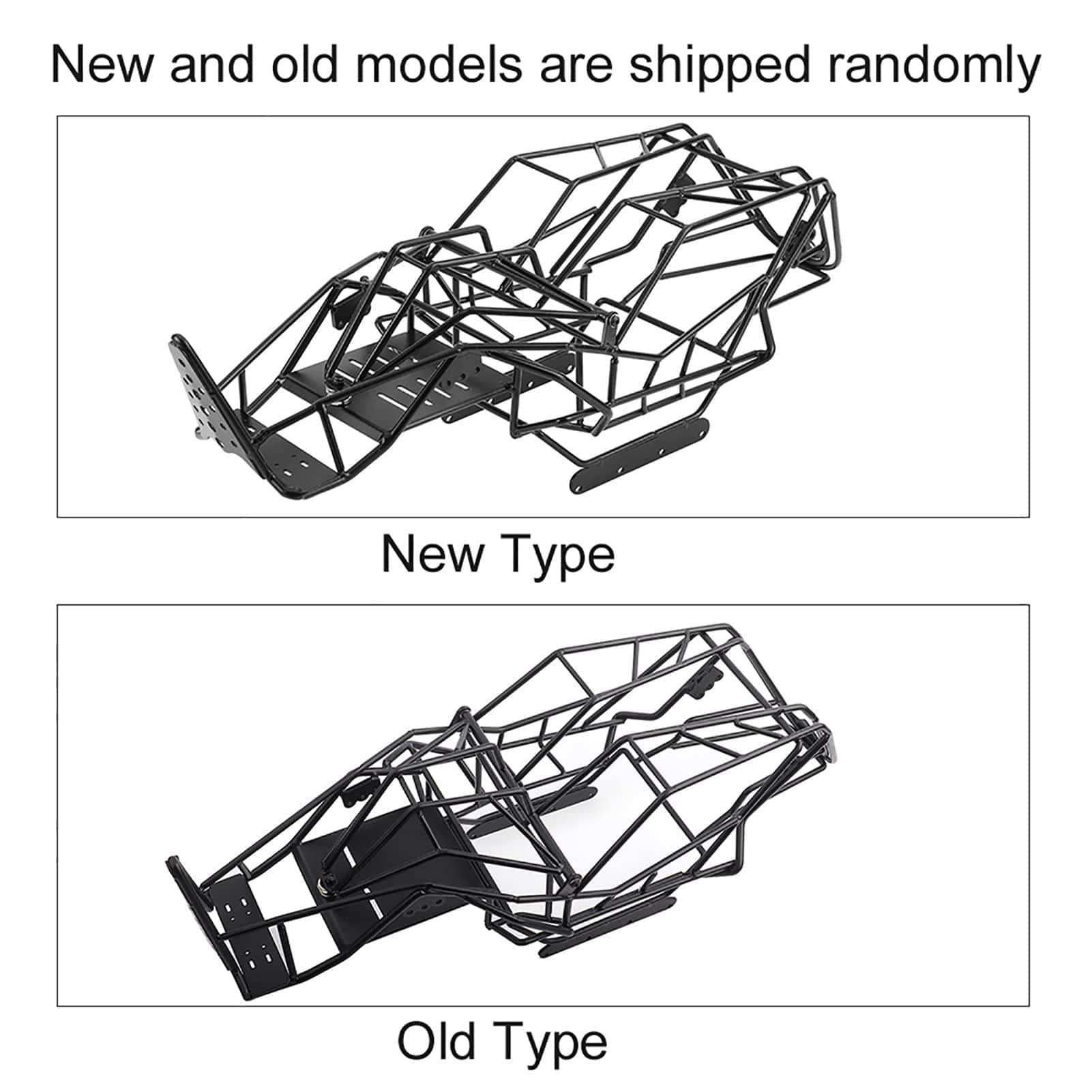 Chasis de vehículo RC de acero con jaula de rollo - Negro - Imagen 6