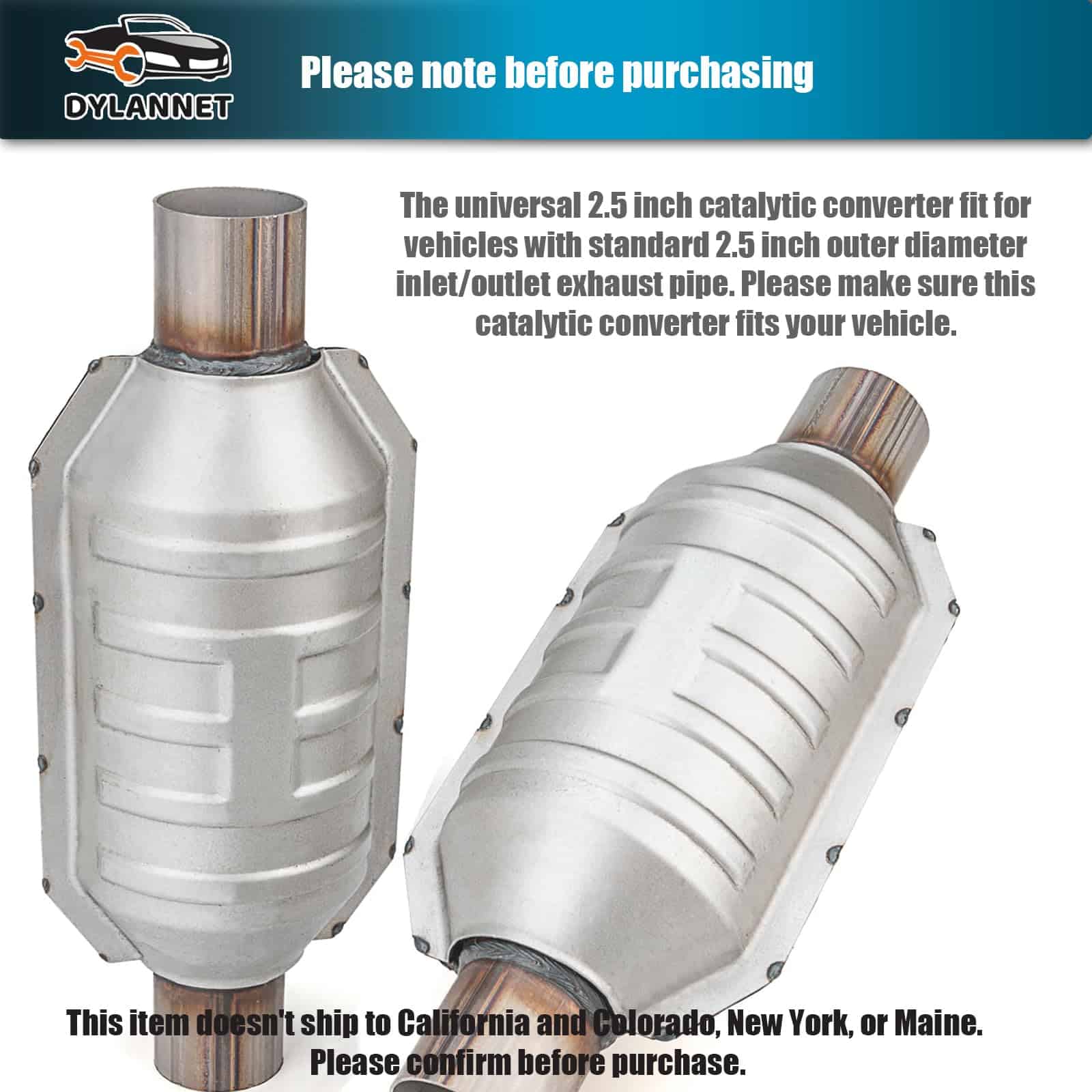 Catalizador de automóvil Dylannet de 2.5" de - Imagen 5