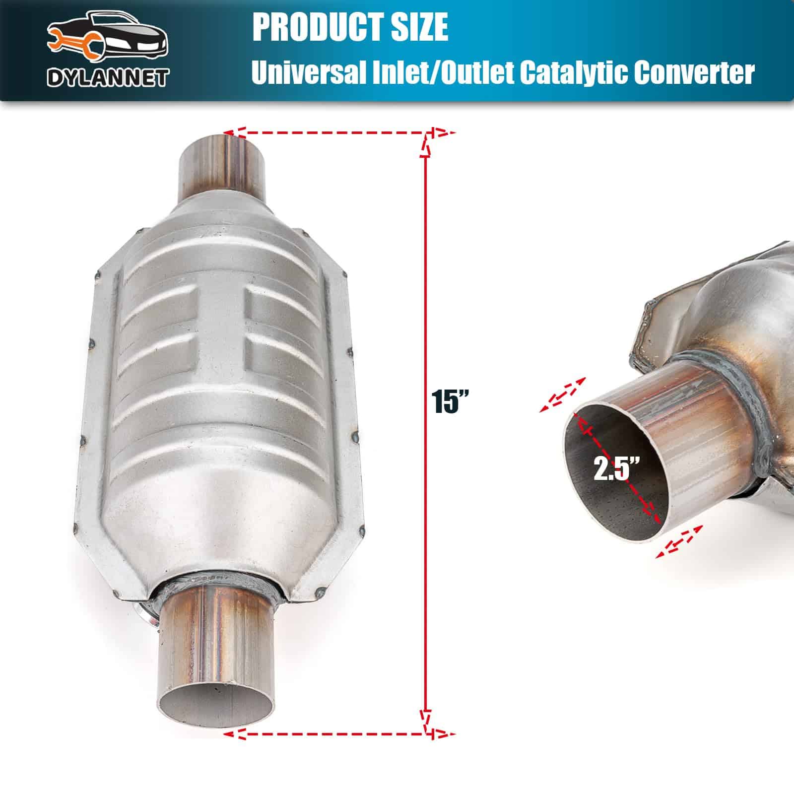 Catalizador de automóvil Dylannet de 2.5" de - Imagen 3