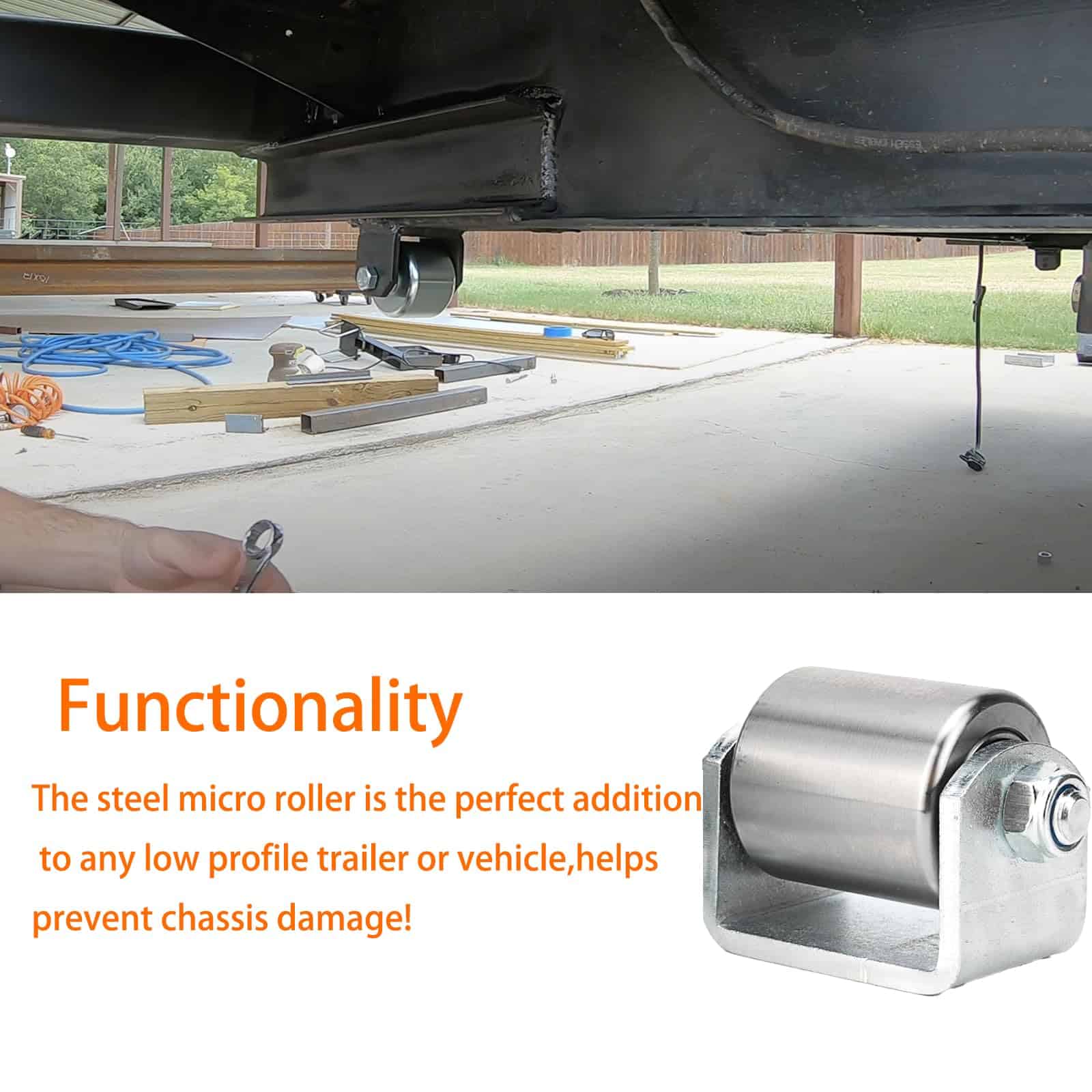 Rodillos Traseros de Remolque, Ruedas de Patín para - Imagen 5