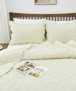 Edredón King SOElinens Crema Beige - Colcha tamaño King en