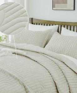 Edredón King Size SOElinens Suave - Gris Claro Beige,