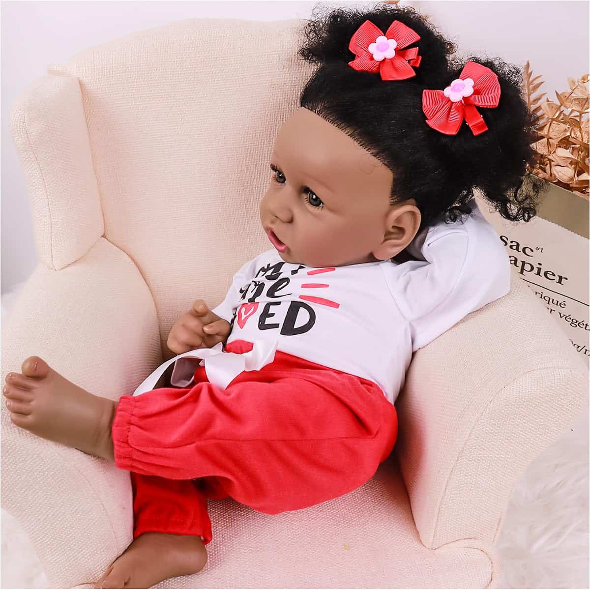 Muñeca Realista MAIHAO para Bebés Reborn Niñas Negras - Imagen 6