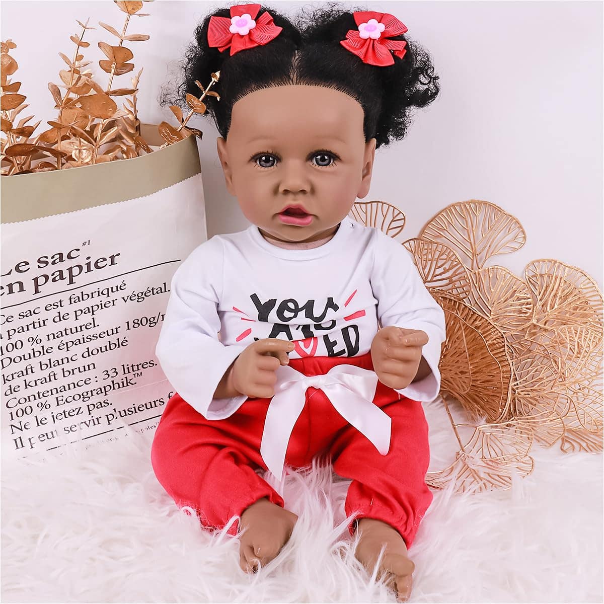 Muñeca Realista MAIHAO para Bebés Reborn Niñas Negras - Imagen 3