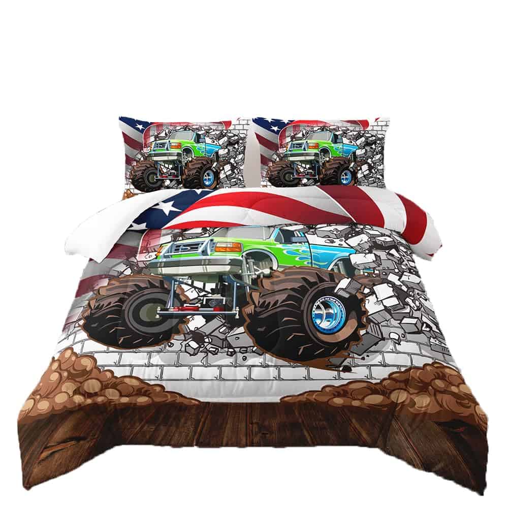 Juego de Ropa de Cama Suncloris 3D de Camión Monstruo de la