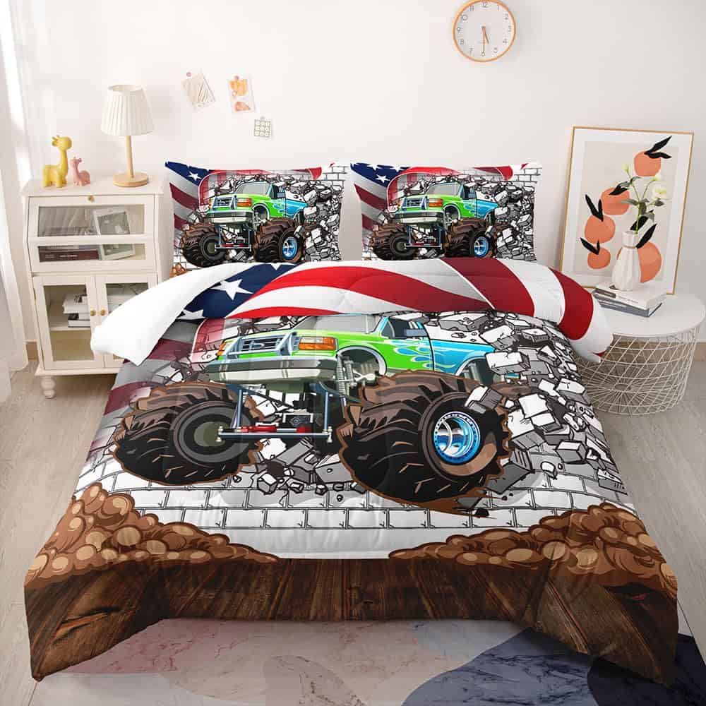 Juego de Ropa de Cama Suncloris 3D de Camión Monstruo de la - Imagen 3