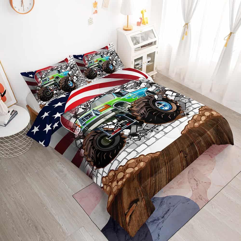 Juego de Ropa de Cama Suncloris 3D de Camión Monstruo de la - Imagen 4