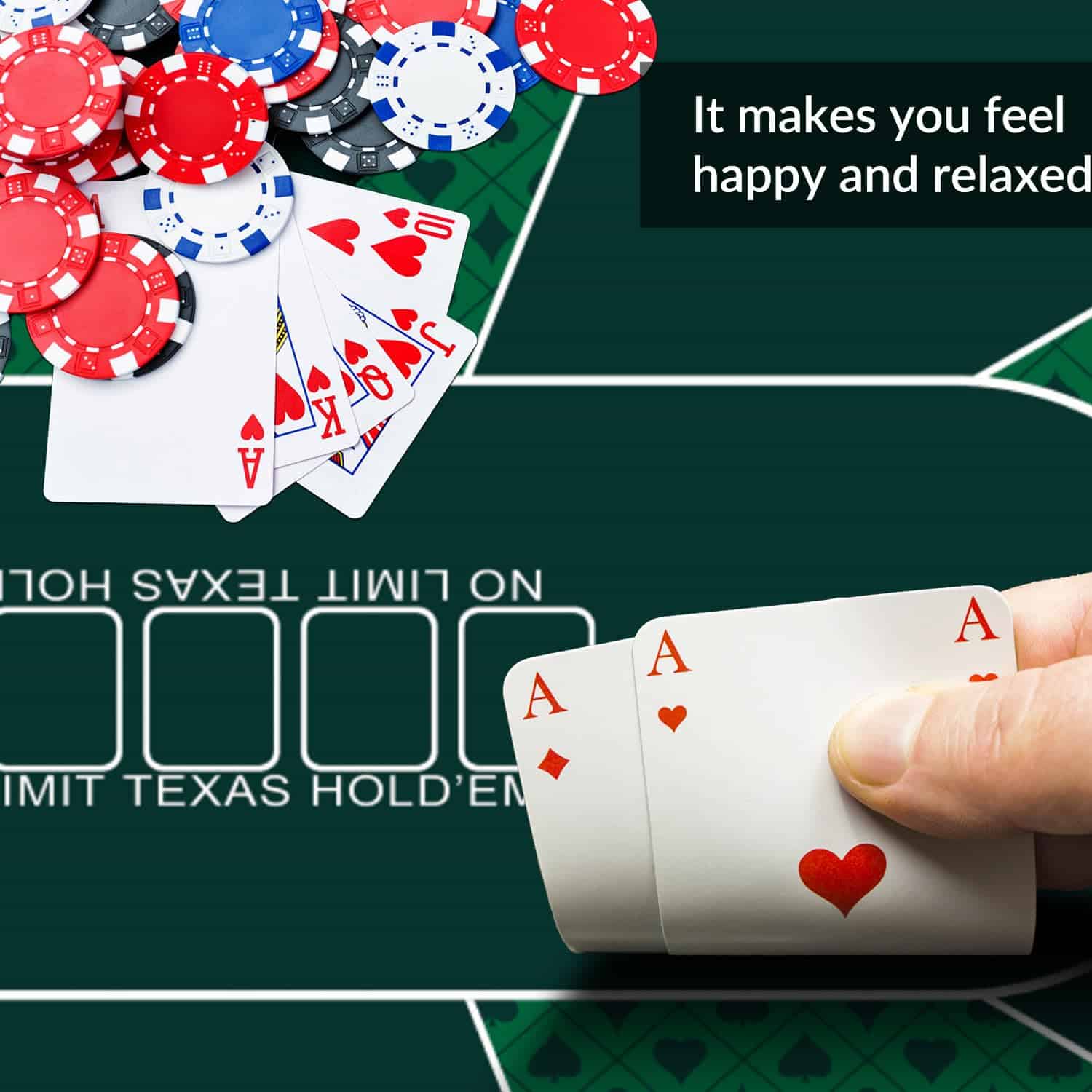 Tapete de Póker Texas Hold'em nuveti de 70 x 35 pulgadas, - Imagen 6