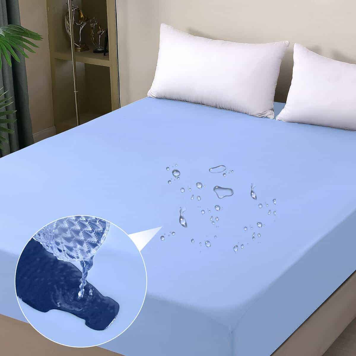 Protector de colchón impermeable King, -Azul Cielo