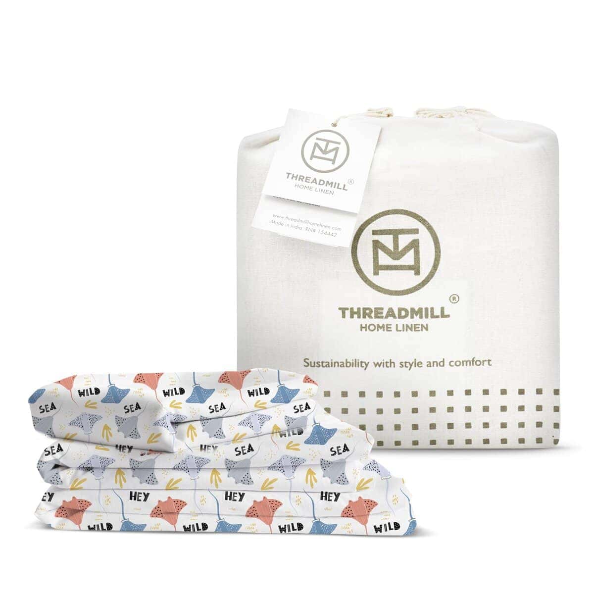 Juego de sábanas gemelas XL de algodón orgánico Threadmill