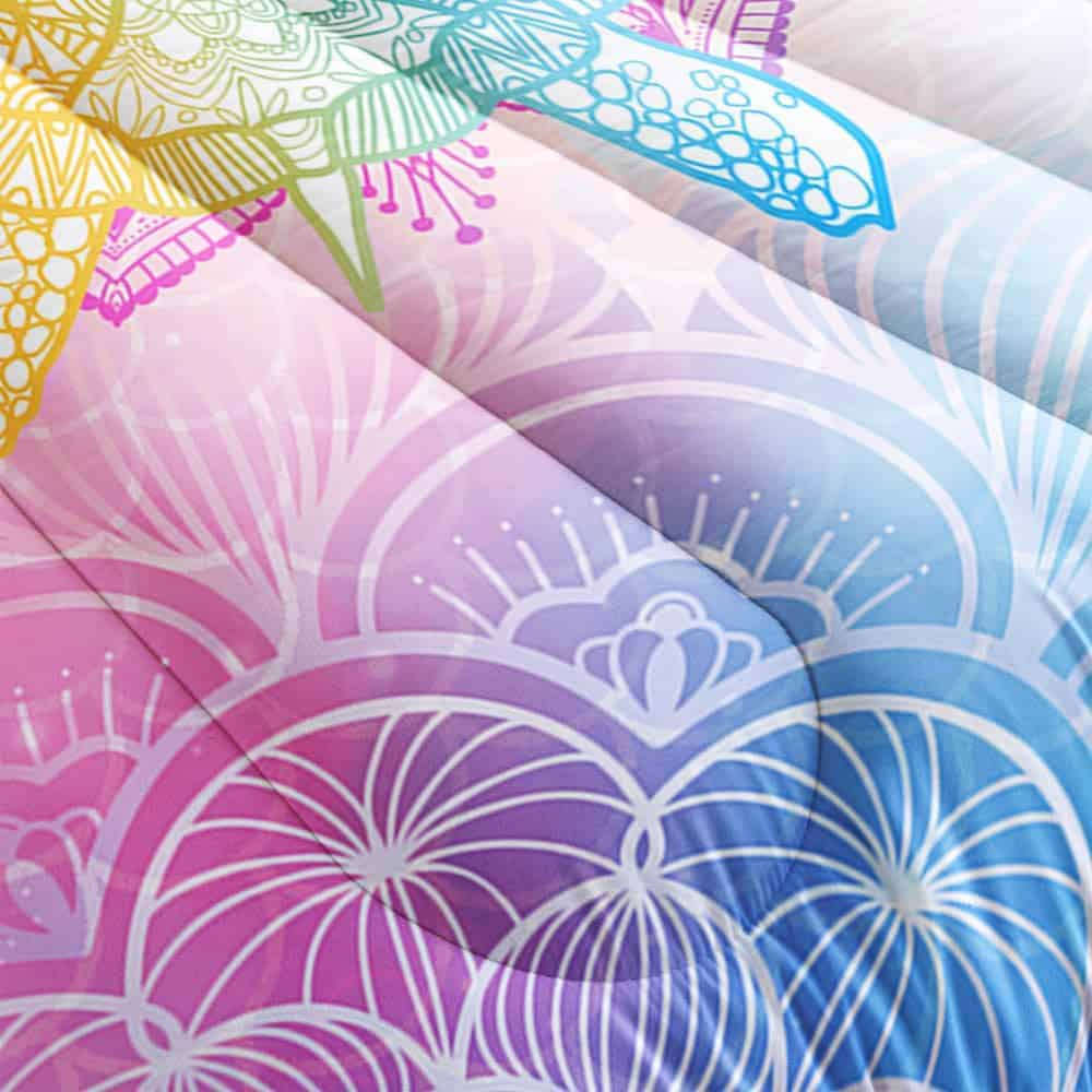 Juego de edredón Suncloris Mermaid Fish Scales para niñas - Imagen 4