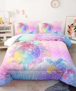 Juego de Edredón Suncloris Mermaid Fish Scales para Niñas