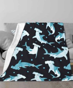 Manta de tiburón martillo acuarela súper suave Manta de