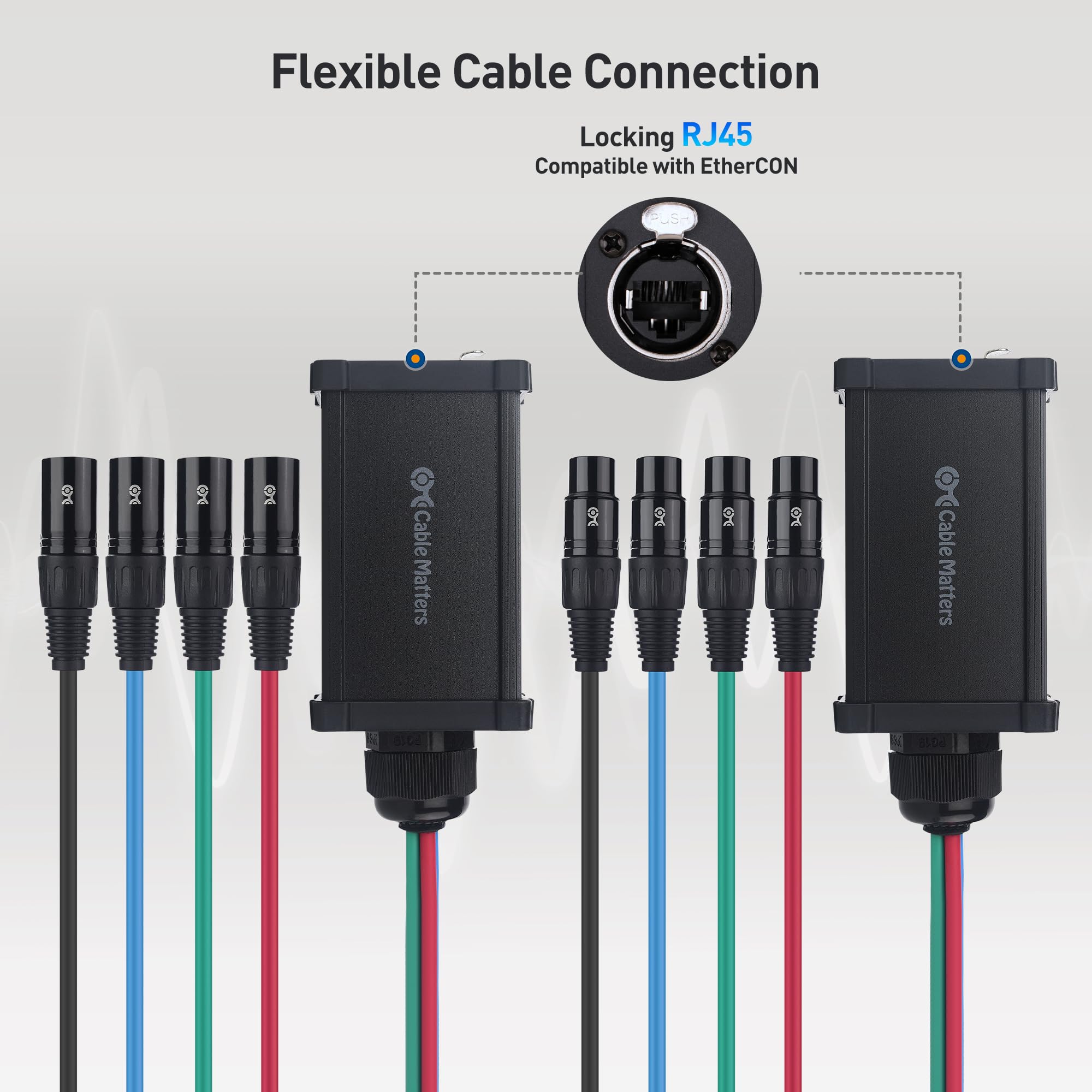 Cable Matters XLR Audio Over Ethernet Snake con 2 Cajas - - Imagen 3