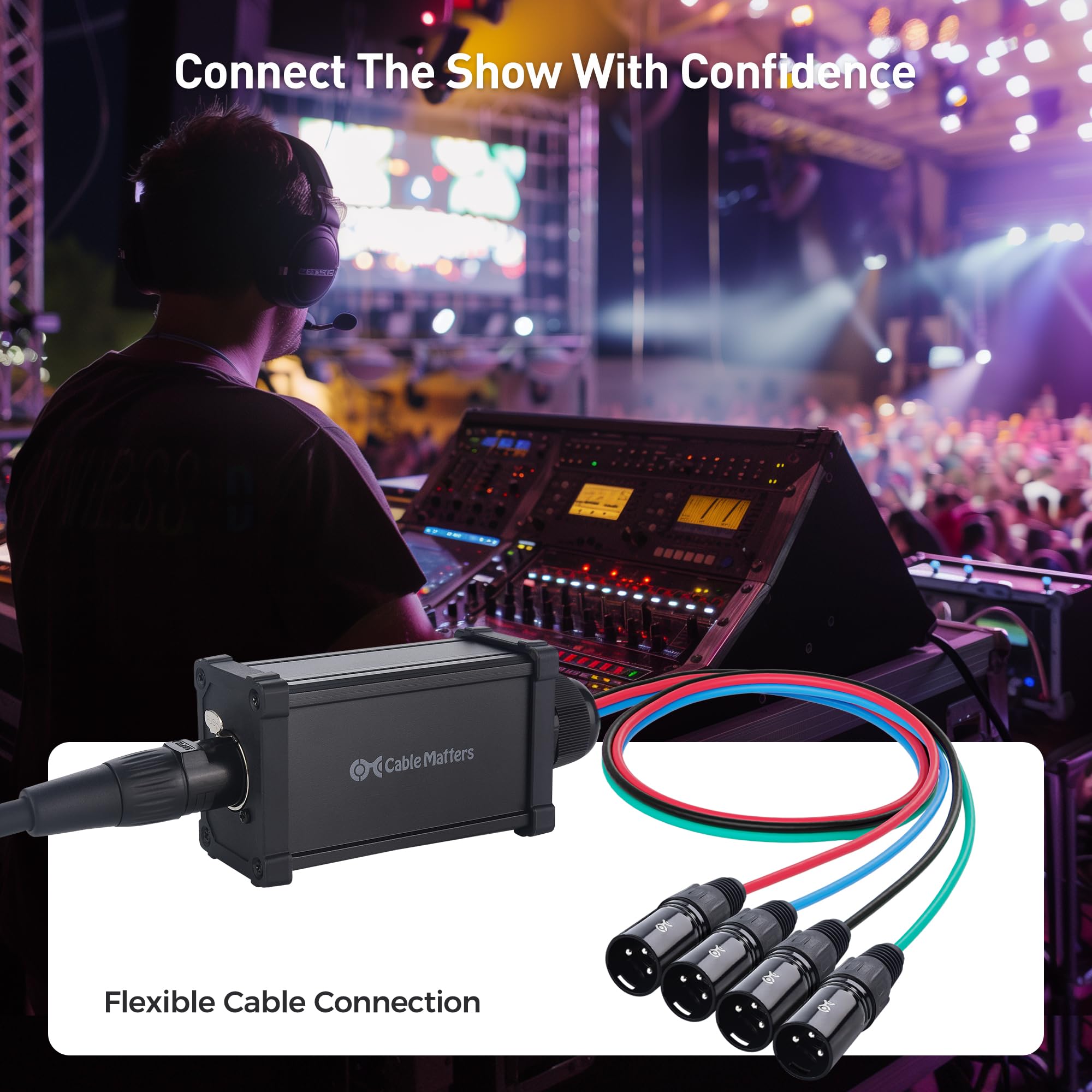 Cable Matters XLR Audio Over Ethernet Snake con 2 Cajas - - Imagen 6