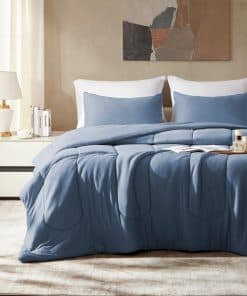 Juego de Ropa de Cama SLEEP ZONE para Cama -Azul Piedra