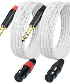 Cable de micrófono XLR Hembra a 1/4, 10 pies, Balanceado
