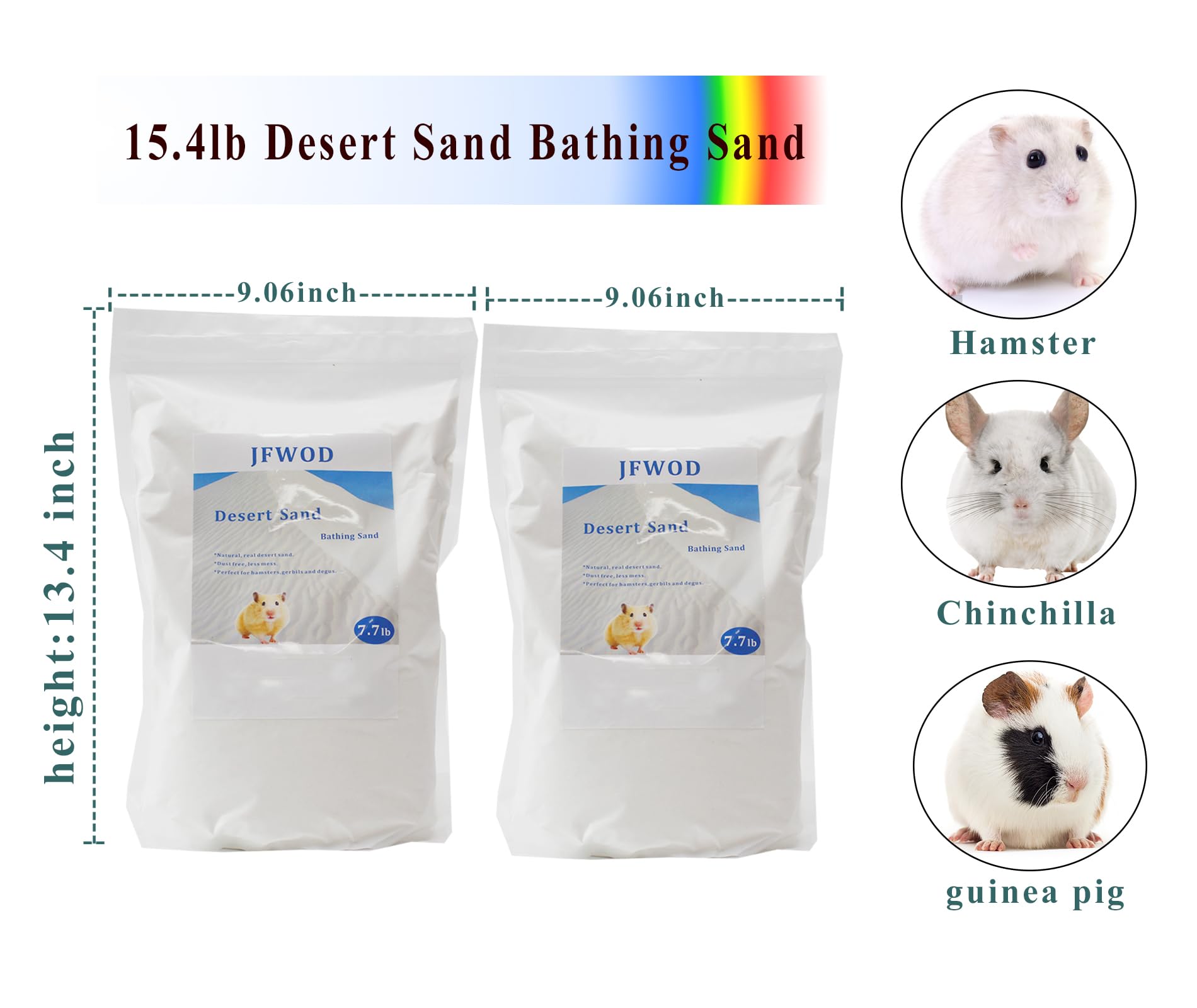 Arena de Baño para Hámster JFWOD, 15.4lb Arena del Desierto - Imagen 4